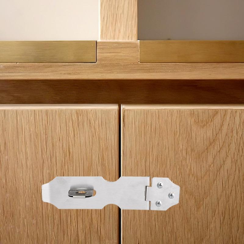 Kłódka ze stali nierdzewnej z zamkiem na drzwi, zabezpieczenie przed kradzieżą, zasuwka, klamra, okucie odporne na włamanie do bramy drewnianej, akcesoria gospodarstwa domowego