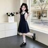 Girls' Mori-kei Summer Dress with Doll Collar - Sweet, Fashionable, Academy Style, Two-Piece Princess Outfit