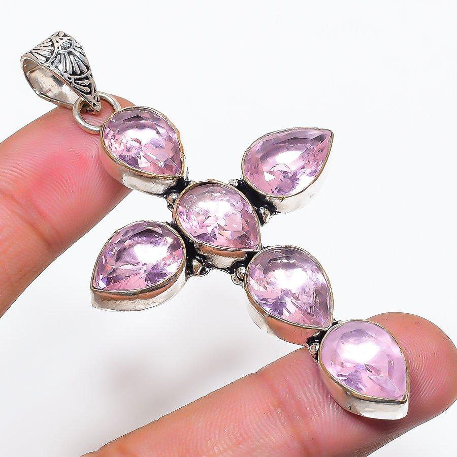 Natural Pink Kunzite Gemstone 925 Sterling Silver Jewelry Pendant 2.99  AP-14154