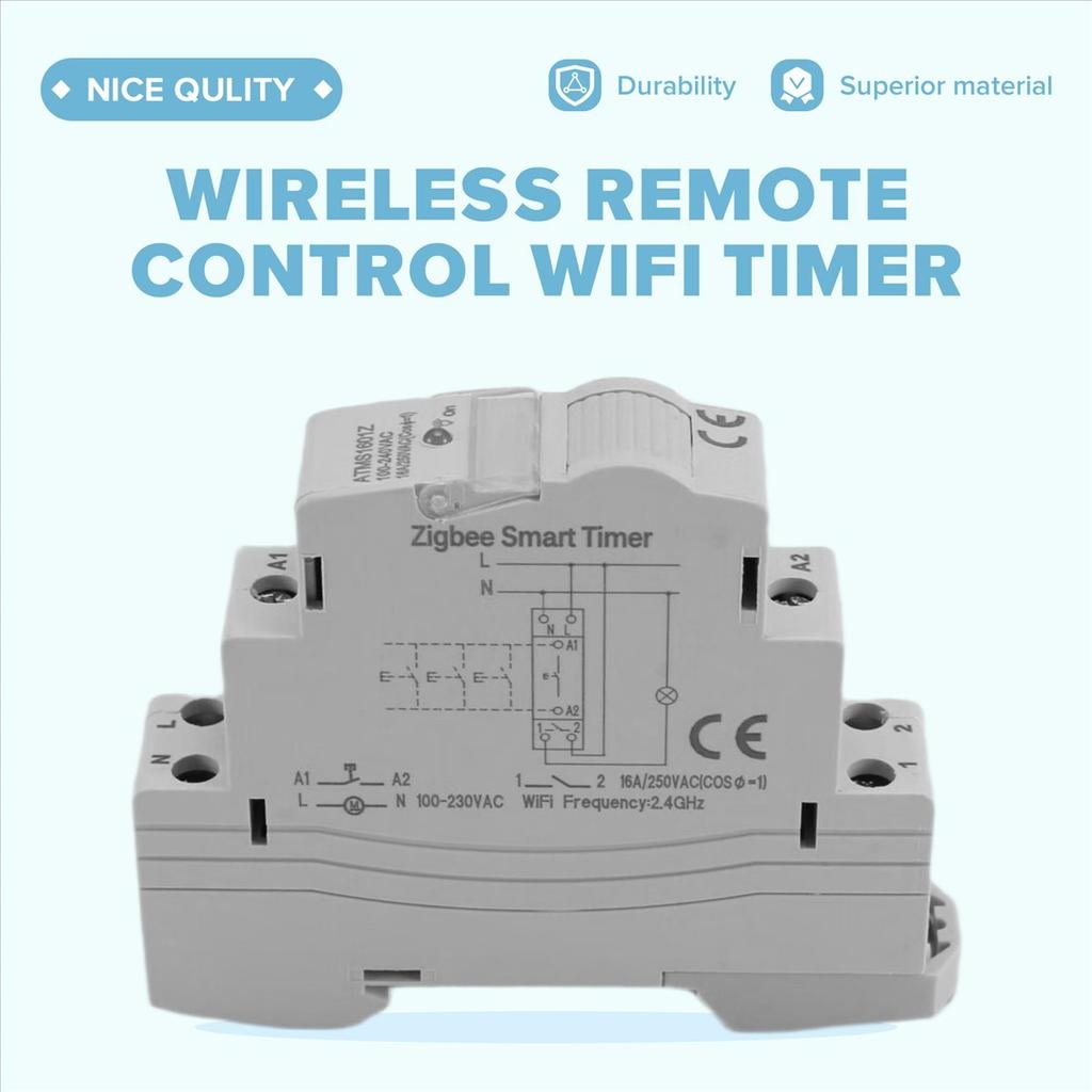 Tuya Smart Life ZigBee Circuit Breaker Din Rail 1P Single Pole Dry Contact Timer Relay App Remote Control Smart Timer