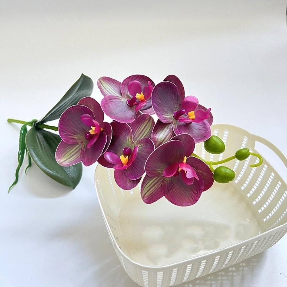 37cm Simulated Artificial Butterfly Orchid Bouquet 3D Fake Flowers Home Room Decor
