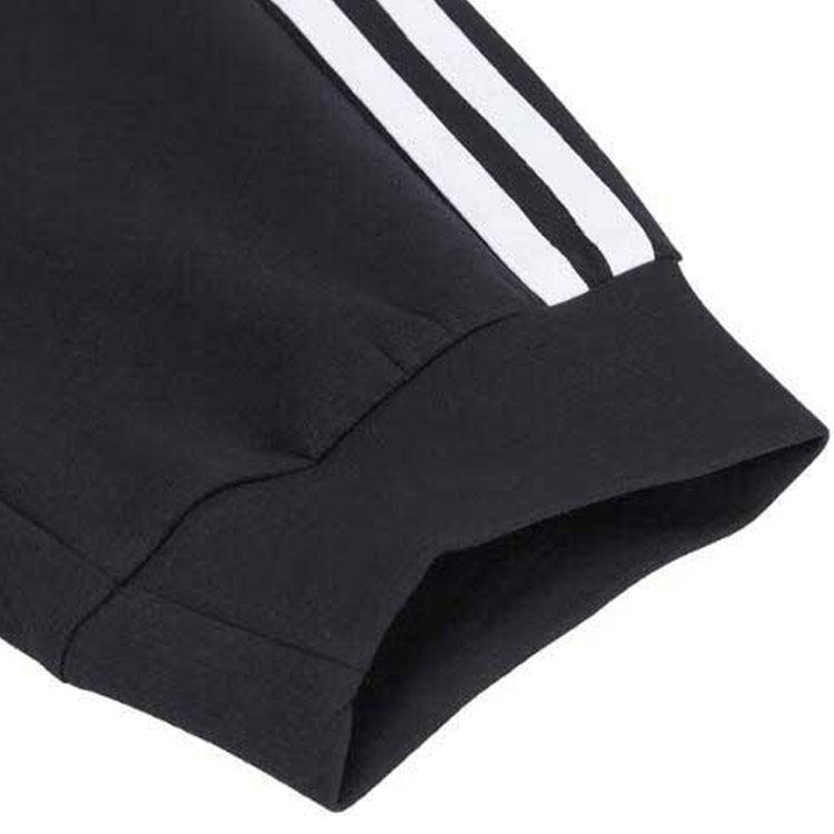 Adidas Three-Stripe Color-Block Logo Knit Joggers Women Bottoms Black IT6339
