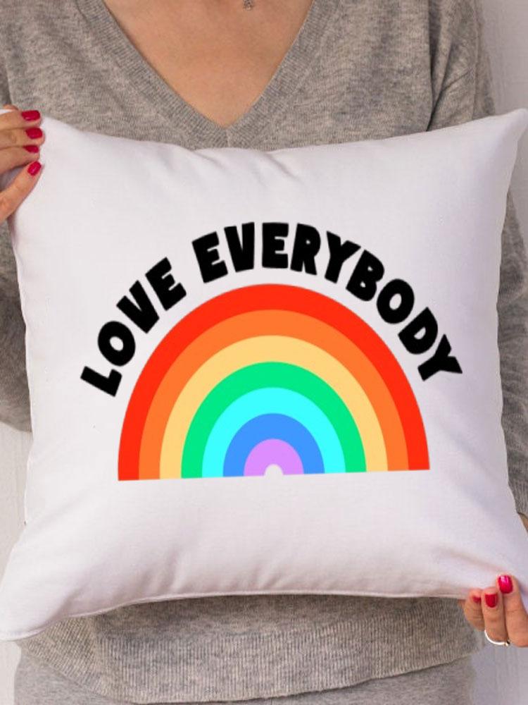 Rainbow Love Wins Pillow Cover for New Couple Bedroom Home Decor Love Pillowcase Tic Tac Toe Love Wedding Gift Pillows 45*45CM