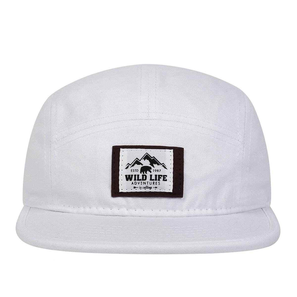 

WILD LIFE Бавовняна 5-панельна бейсболка Кепки Снепбек Кістка Gorras Hombre Оригінальні Хіп-хоп Капелюхи для Чоловіків Жінок Регульовані білий