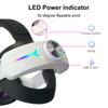 RGB Adjustable Alternative Head Strap LED Backlight Head Strap Accessories Comfort Reduce Face Pressure for Meta Quest 3 Headset