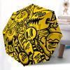 1pc Doodle Monsters Auto Open 8-Rib Windproof Leisure Umbrella, Travel & Commuting, Suitable for All Seasons
