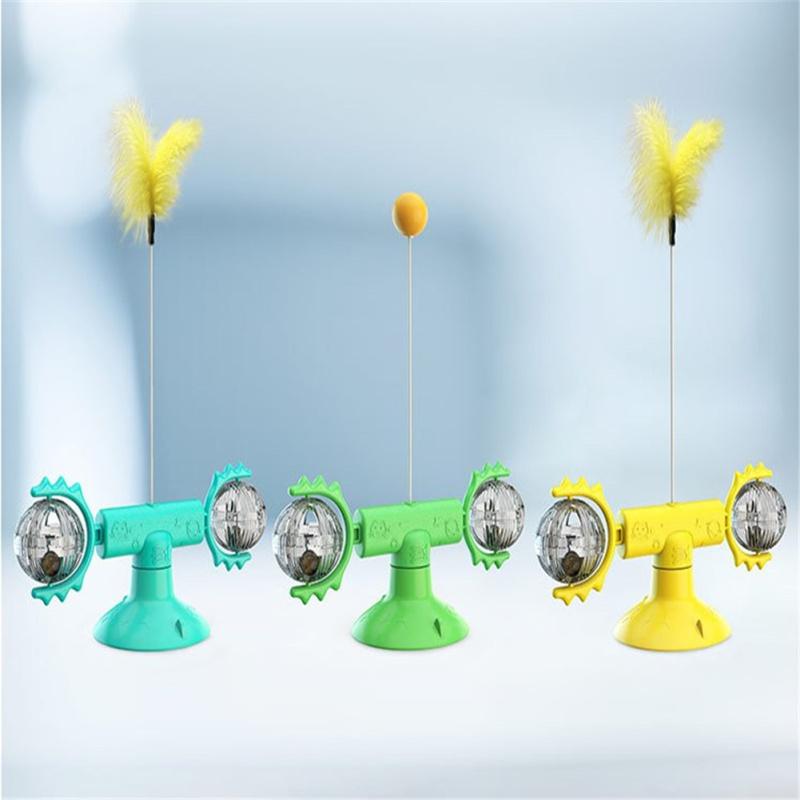 Cat Carousel Pinwheel Pet Toy With Suctions Pet Funny Relieving Supplies