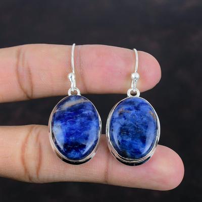 Sodalite Earring Awesome Gemstone Jewelry Decent Earrings 925 Sterling Silver Earring Sodalite Jewelry Handmade Earring  Gifts For Mother