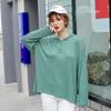 Autumn new large-size women's clothing 100kg fat mm Korean version hooded loose and thin long-sleeved t-shirt 010113