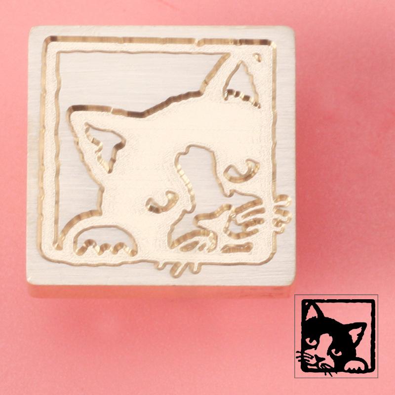

Fire Lacquer Seal Accessories Single Head Square Seal Pattern Literary Hand Account Seal Single Creative Stamp