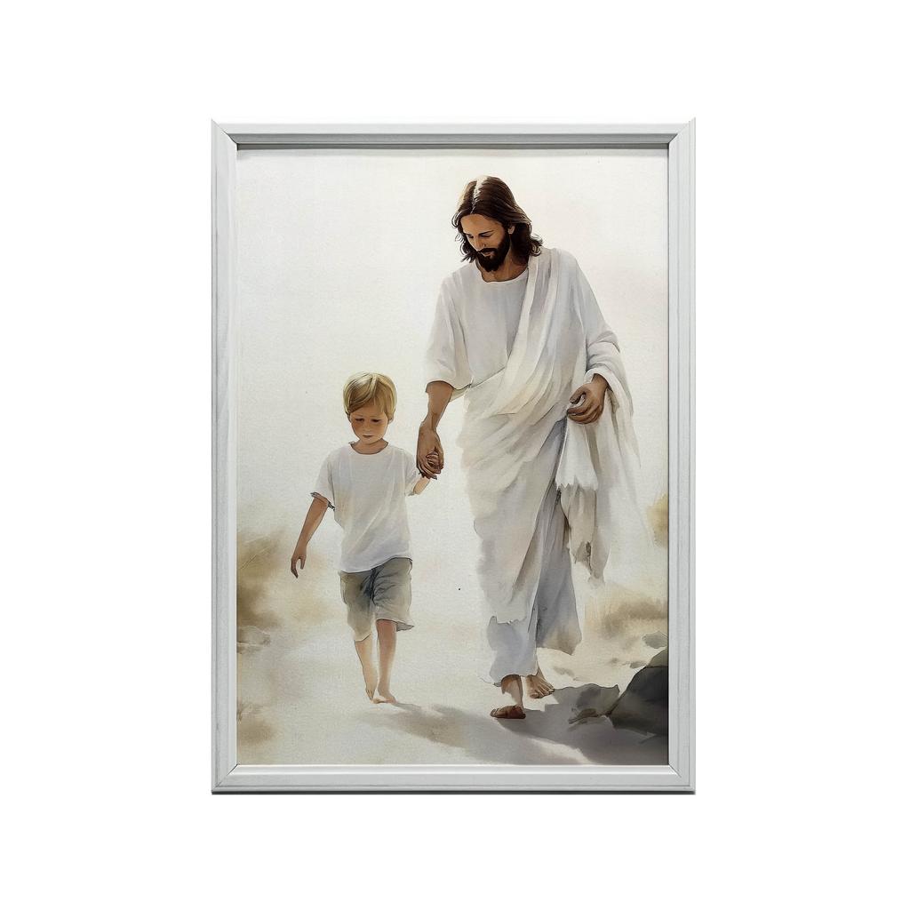 Plakat Wspólna Droga Z Jezusem Plakat Wspólna Droga Z Jezusem, 70X100 Cm, Rama Drewniana Ciemny Brąz, Papier Matowy 230 Gsm