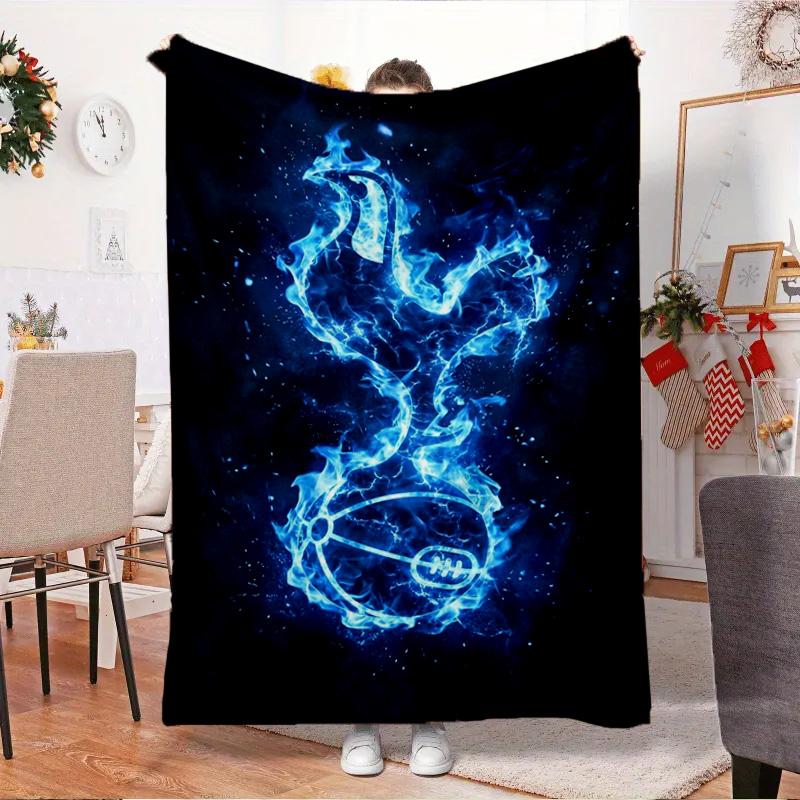Tottenham Hotspur Fußballclub Decke Outdoor Flanelldecke für Camping, Wandern, Gartenpartys, Picknick-Zubehör, Geschenk für Familie und Freunde