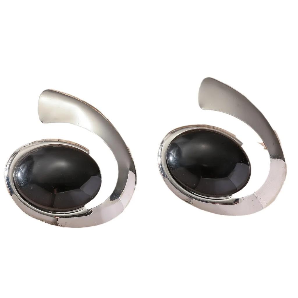 Green Spiral Geometric Dangle Earrings for Women New Trend Classic Design Jewelry Party Accessories