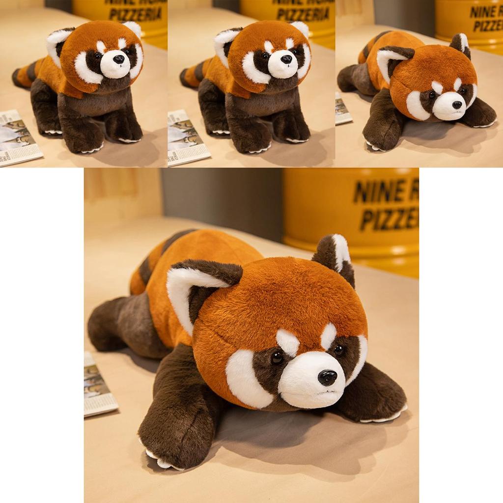 Adorable Red Panda Plush Toy Realistic Zoo Animal Stuffed Doll Soft Pp Cotton Gift