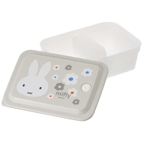 Skater Bento Box Silver Ion Ag+ Antibacterial Fluffy Packing Integrated Air Valve Included 1 Tier 600ml Miffy Monotone PAS6AG-A