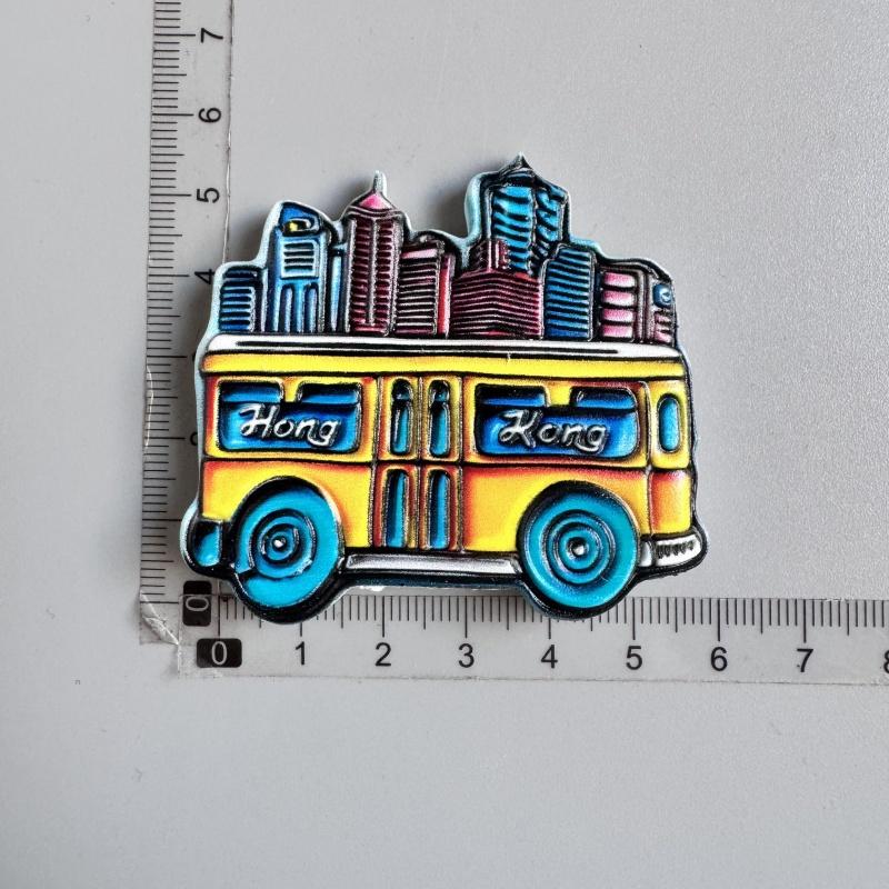 Kühlschrankmagnete Victoria Harbour Hongkong China Touristisches Souvenir Kühlschrankaufkleber