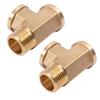 DN15 Pipe Fitting Brass T-tube Plumbing Installation Broad Usage Range Easy Installation Process High Temperature Tolerance
