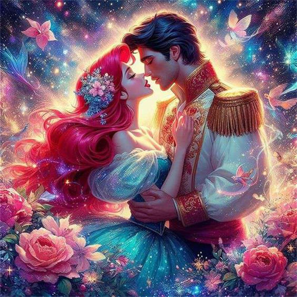Disney Classic Series 5D Diamond Painting Full of Diamonds DIY Cartoon Diamond Painting Home Decoration Painting Kit Round 20x20cm