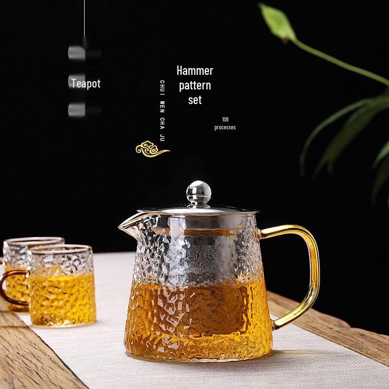 MUTTI Hammered Glass Teapot Set