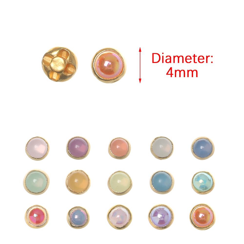 20Pcs 4mm Mini Doll Buttons Ultra-small Pearl Buckle Doll Bags Shoes Craft Buckle DIY 1/6 Doll Clothing Buckles Accessories
