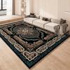 Alfombra de Lujo con Patrón Persa Clásico para Sala de Estar Dormitorio Alfombra Antideslizante Premium Elegante Alfombrilla para Mesa de Café Suelo de Cocina Decoración del Hogar