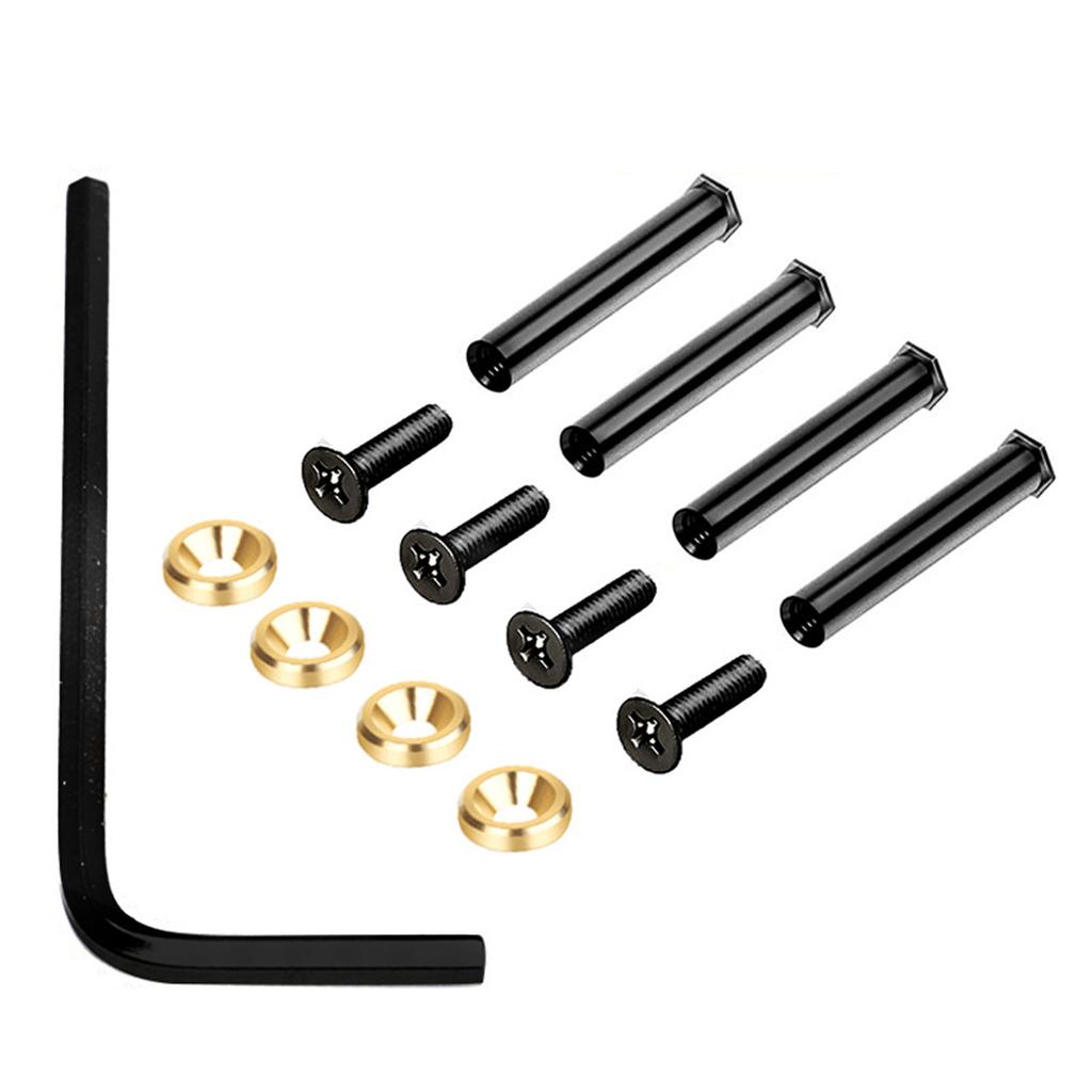 4pc Metal Screws for 25mm Thickness Computer Fan Flat Head Mount Screws Double Locking Fasteners Chassis Fan Nut Screw