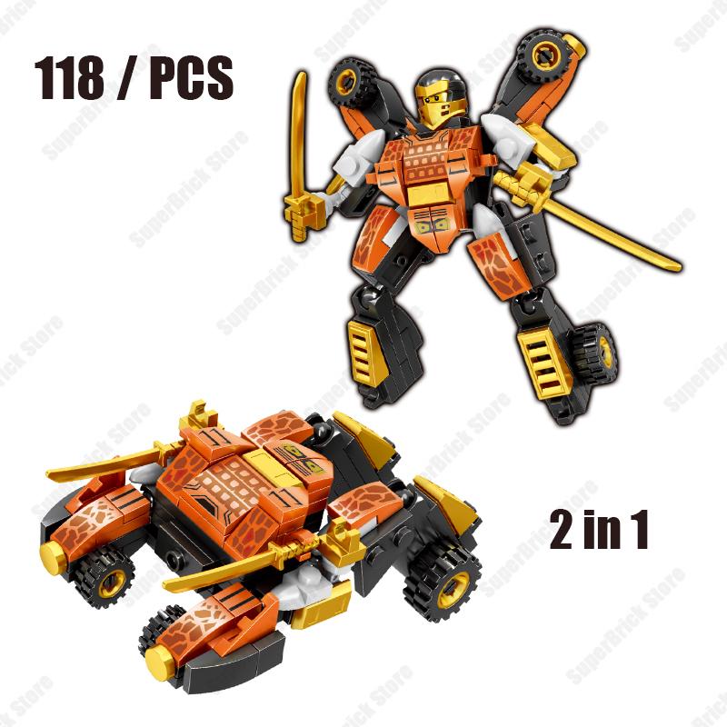 Ninja 4 In 1 Classic Anime Kai Jay Cole Lloyd War Armor Car Mech Chariot Model Action Figure Building Blocks Kit Bricks Kids Toy