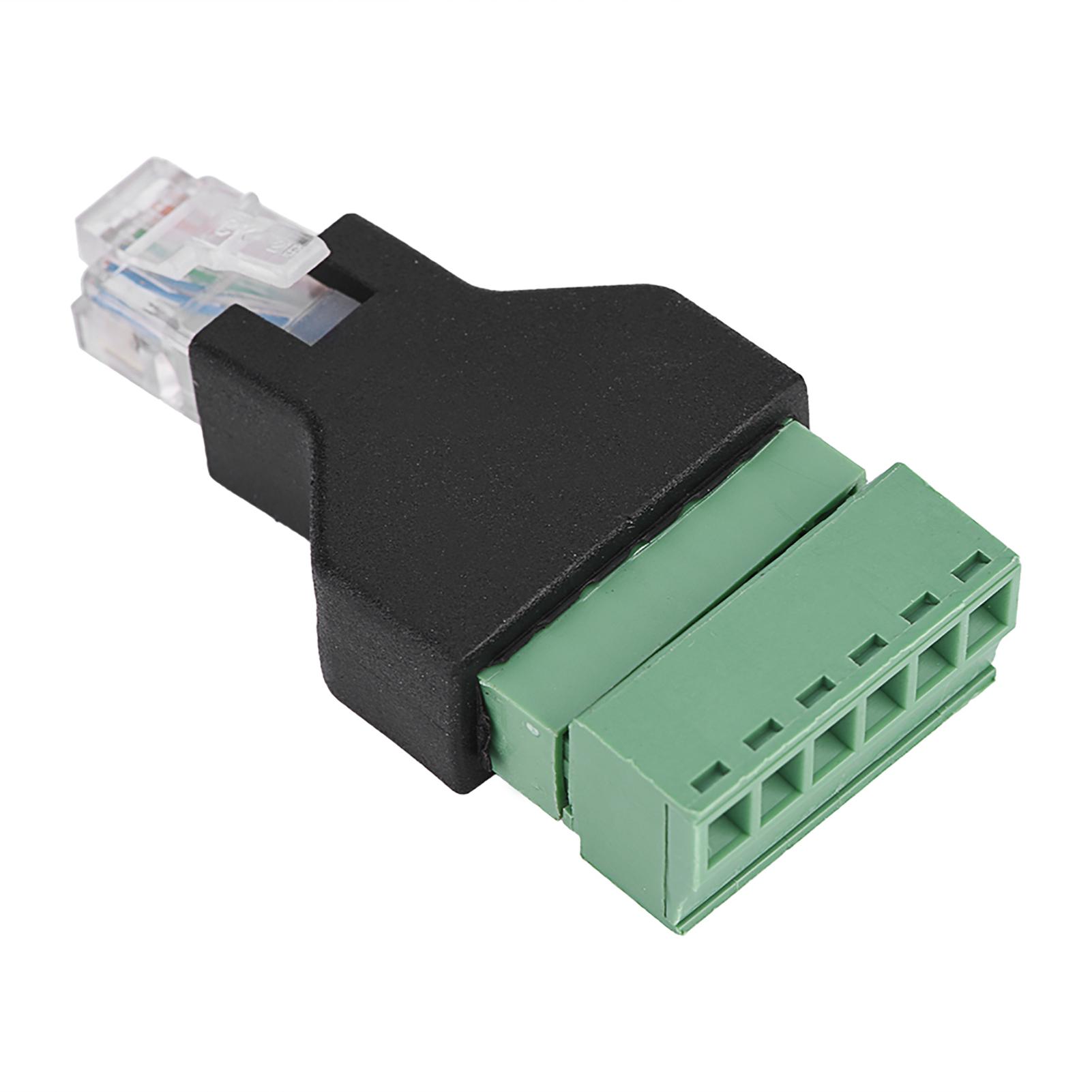 

1 шт. Адаптер-роз єм Ethernet RJ12 6P6C штекер до 6-контактних гвинтових клем