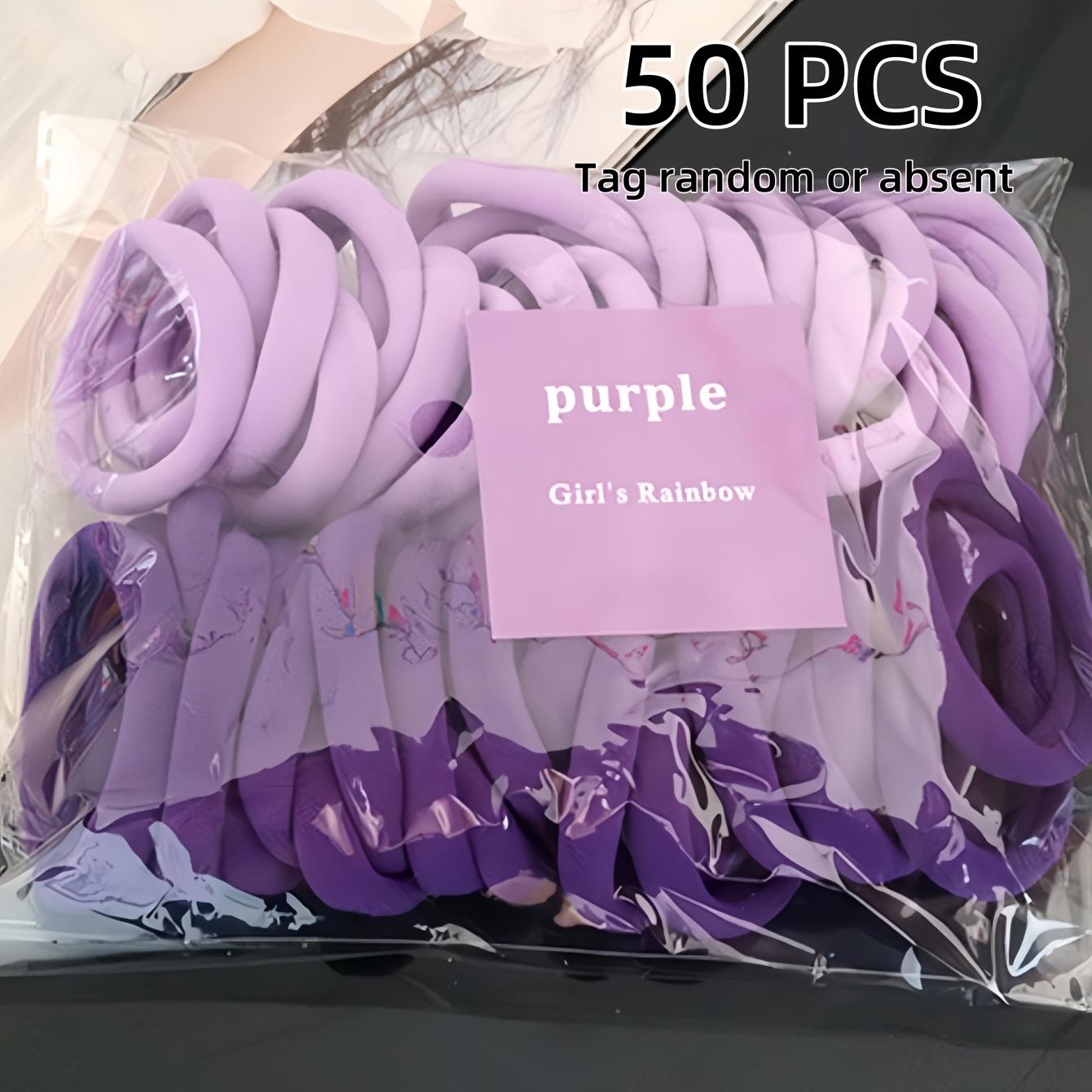 

50pcs Women s Casual Hair Bands, Anti-slip, Suitable for Daily Hair Accessories, Gym Hair Bands, and Multi-functional Hair Bands фіолетовий