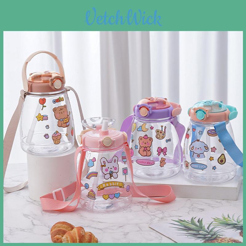 Creative Plastic Cup With Large Capacity And Straw Perfect For Students And Outdoor Activities