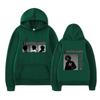 Unisex Schwarzer Hoodie Doppelseitiger Albumcover Grafikdruck Pullover Sweatshirt Streetwear