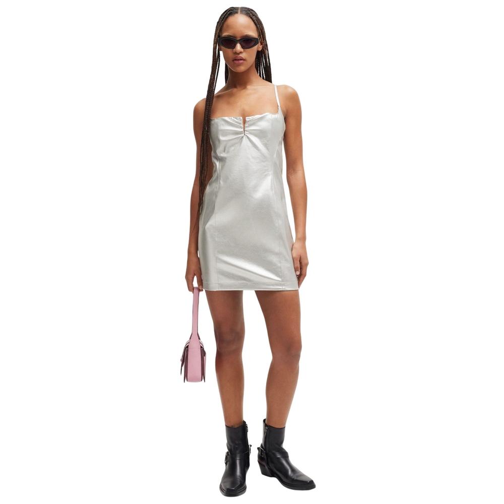 Hugo Damen/Damen Kateresa-1 Kunstleder Mini-Kleid