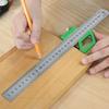 Carpentry Woodworking Ruler Aluminum Positioning Block Center Finder 45/60/90 Degree Angles Scriber Line Marking Gauge