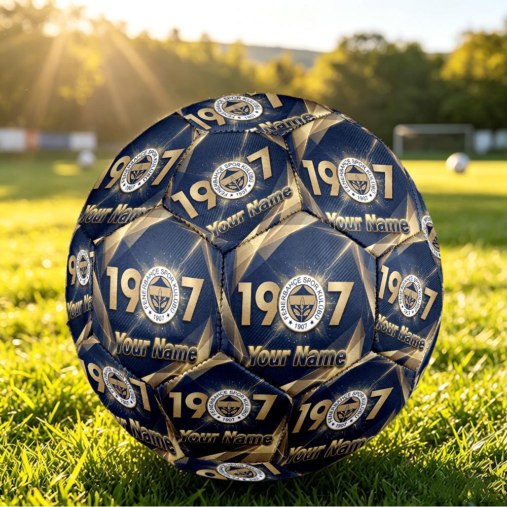 Personalized Size 5 Football Fenerbahçe FC Pattern Outdoor Game Sports Ball Gift