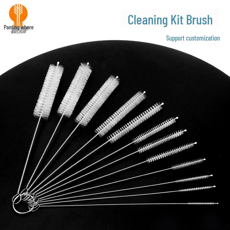 Test Tube Straw & Cup Cleaning Nylon Brush Set for Insulated Cups, Wine Glasses & Tea Cups