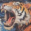 Tide Brand T-Shirt Harajuku Japanese Ukiyo-E Painted Street Retro Tiger Print Washed Old Long-Sleeved T-Shirt For Men And Women