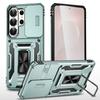 For Samsung Galaxy S26 Ultra Case Kickstand Slide Lens Lid PC + TPU Drop-Proof Phone Cover