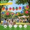 3D Flower Colorful Windmill String Mounted Bird Repeller Spinning Outdoor Pinwheel  Garden Yard