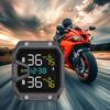 Motorcycle TPMS Tire Pressure Monitoring System with 2 Sensors Motorcycle Tire Pressure Monitoring Alarm System LCD Display