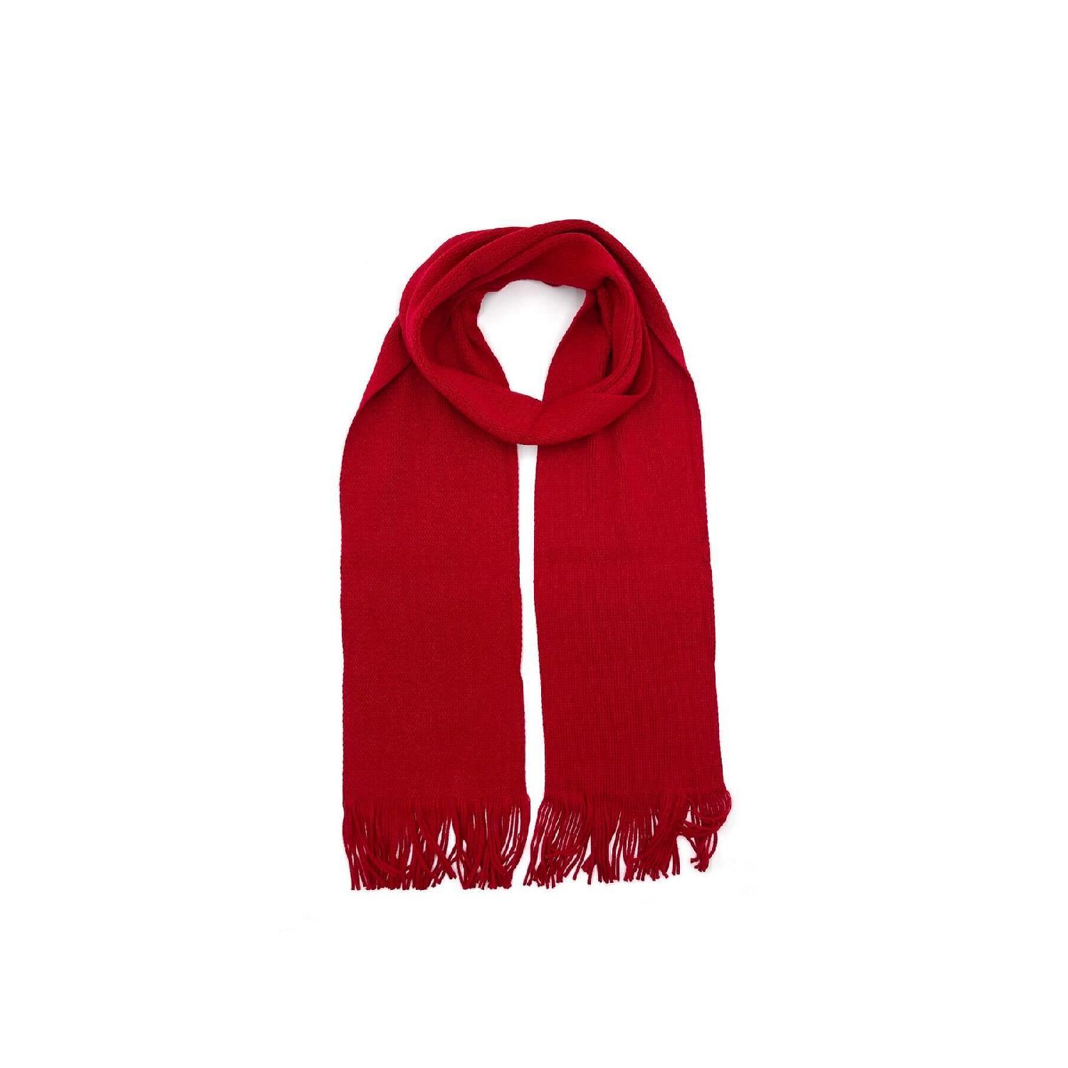 

Хлопковый вязаный шарф Taylor красного цвета Шарф 190 см красный