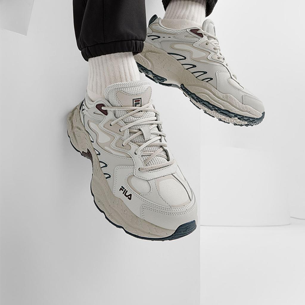 New FILA Fern Collection Abrasion Resistant Low Top Casual Shoes Men's Beige Green F12M441119FGP