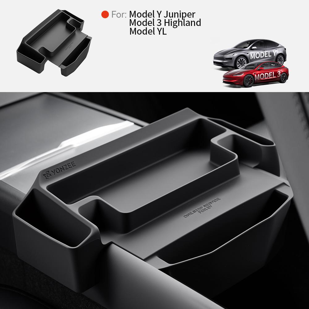 YZ Center Console Armrest Storage Box for Tesla Model 3 Y YL Car Interior Accessory with Glasses Tray Organizer