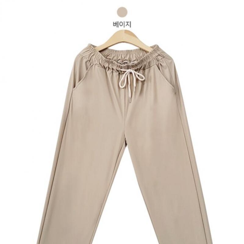 Shop Women S elaStic waiSt Semi Straight Leg pantS Wdm Wpt Gttv10