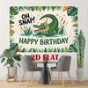 2D Crocodile "Oh Snap!" Happy Birthday Photography Background Cloth