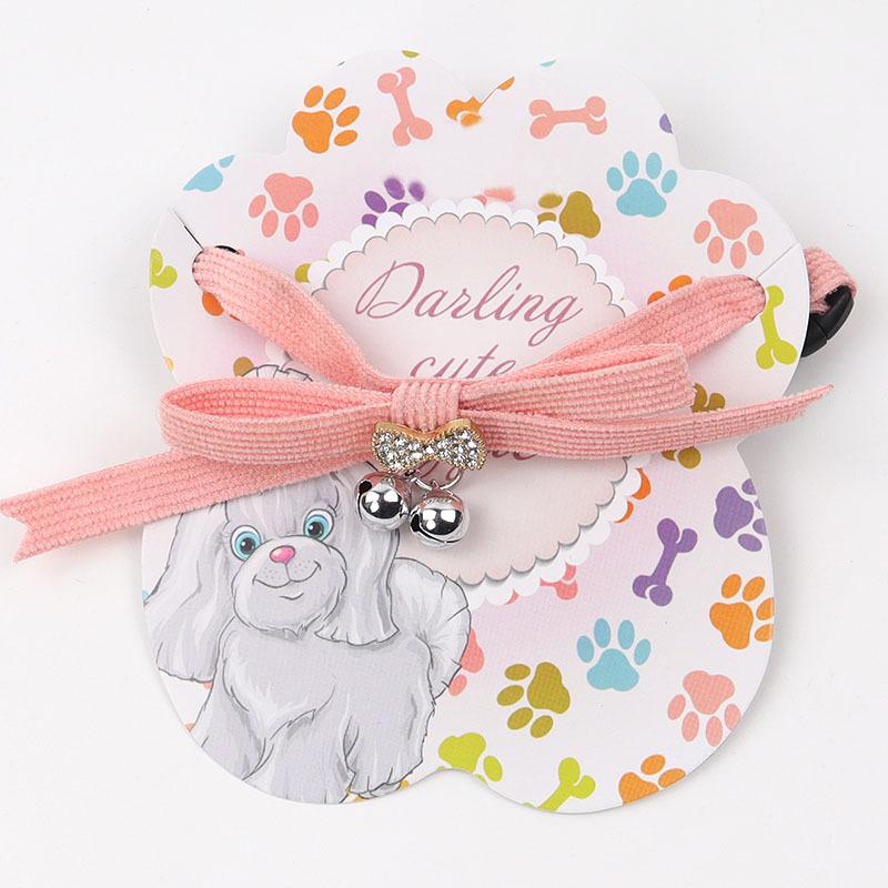 Pet Collar Accessories Bow Cat Bell Necklace Adjustable Corduroy Dog Accessories Pet Supplies
