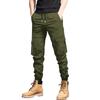 Męskie spodnie cargo slim fit z wieloma kieszeniami, zwężane spodnie casualowe