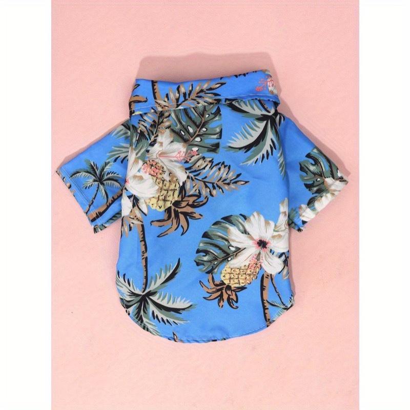 1pc Non-Stretch Slim Fit Hawaiian Shirt For Pets, Suitable For Small Dogs Like Teddy & Pomeranian, Not Recommended For Large Dogs