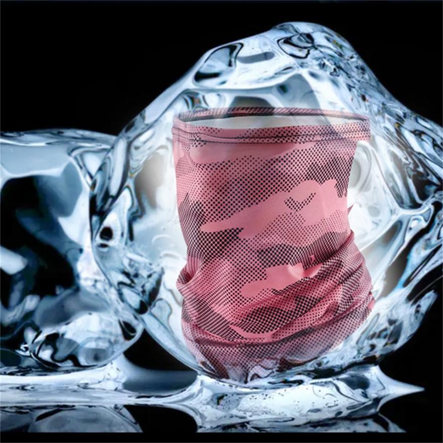 Ice Silk Ear Hanging Sun Shield Face Covering Outdoor Headband Neck Cover