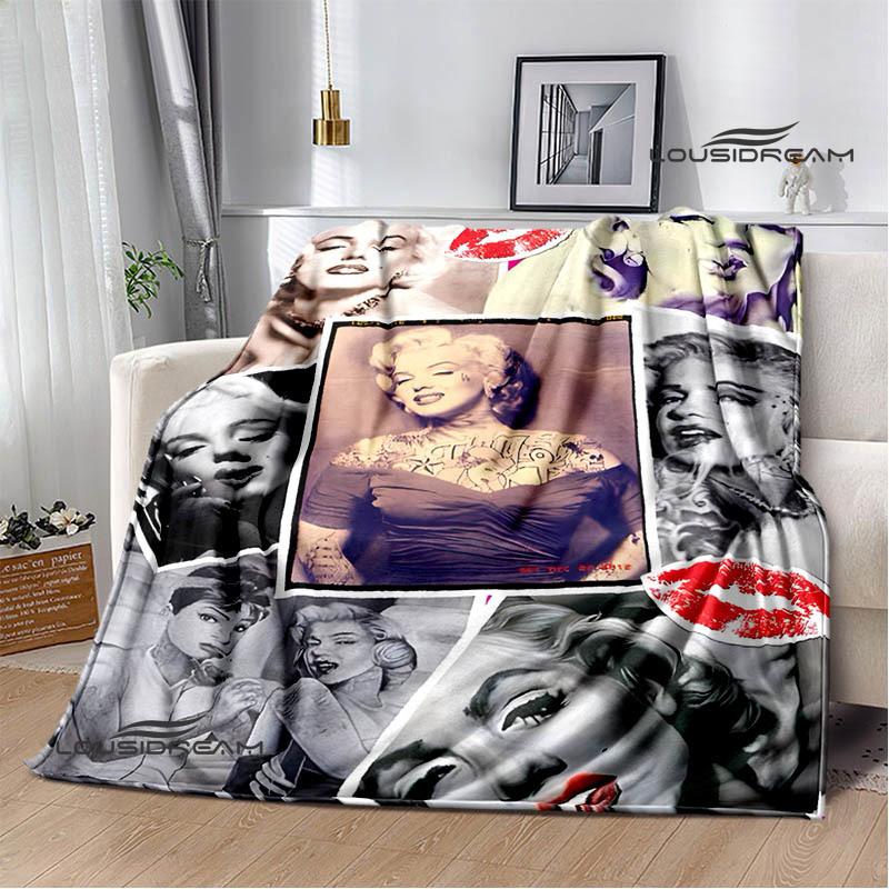 Marilyn Monroe Printed blankets picnic blanket Warm Flannel blankets Soft and comfortable blanket bed linings Birthday Gift