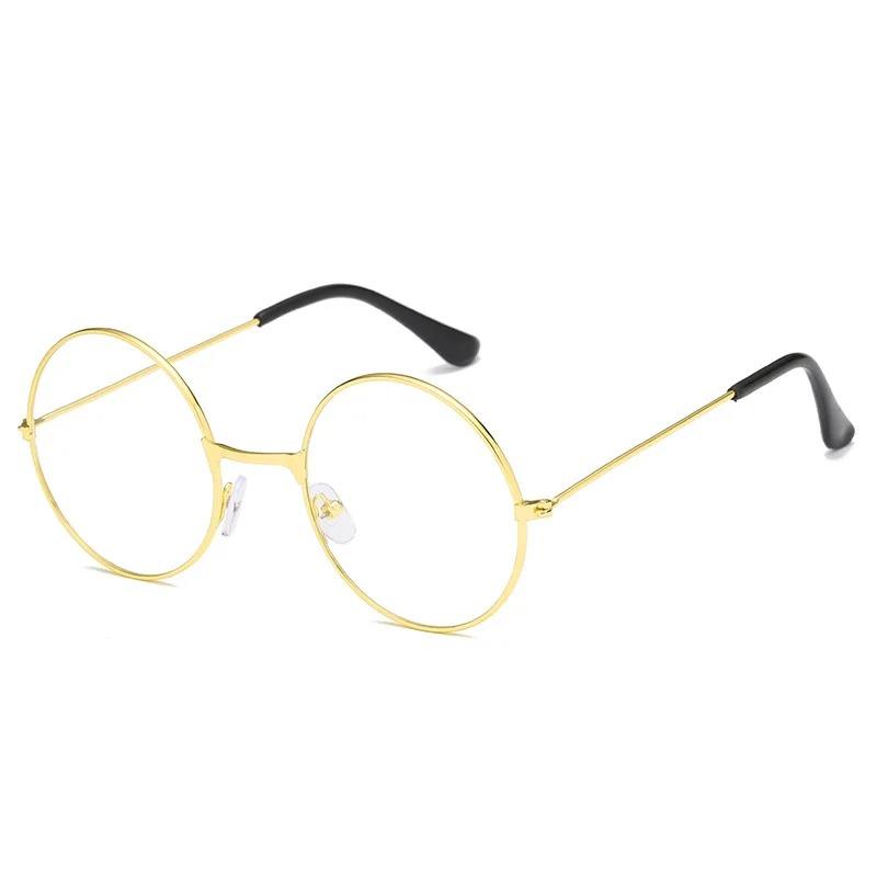 Neue Mode Rund Retro Schlichte Brille Damen Herren Vintage Retro Metallrahmen Metall Rundrahmen Brille Transparentes Glas